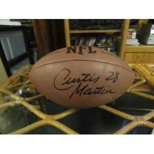  Curtis Martin Autographed Ball   Autographed Footballs 