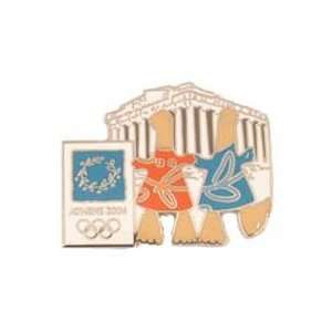  2004 Athens Olympics Parthenon Mascot Pin Sports 