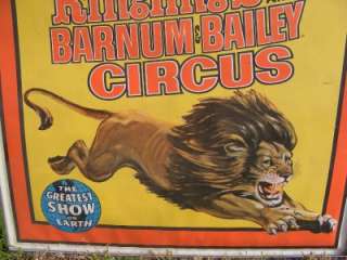 RINGLING BROS BARNUM BAILEY TIGER & LION CIRCUS POSTER  