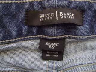 WHITE House BLACK Market Blanc Boot Leg Jeans size 6 S  