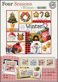   Four Seasons   Winter  Counted / Colored Cross Stitch Pattern / Chart