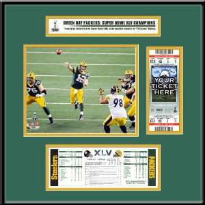  Super Bowl XLV (45) Ticket Frame Jr   Green Bay Packers 