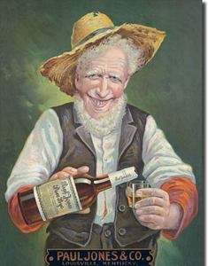 Paul Jones Rye Whiskey Man Cave Bar Retro Tin Sign  