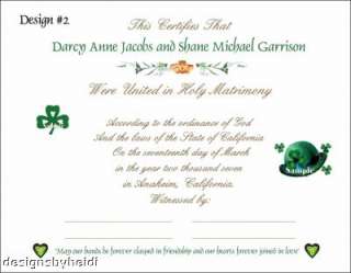 See our  Store for additional Irish/Celtic Theme Wedding Favors 