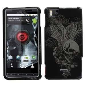 Motorola MB810 Droid X MB870 Droid X2 Skull Wing Protector Cover (free 