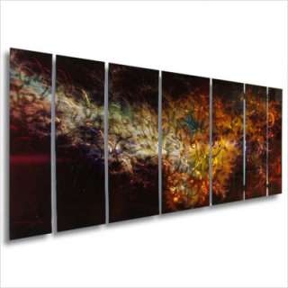 Abstract by Ash Carl Holographic Metal Wall Art in Black  23.5 x 60 