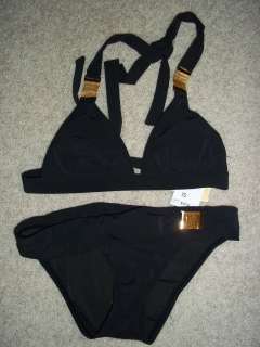   LaBlanca Black with Gold Accent Bikini Swimsuit Size X Small MSRP $107