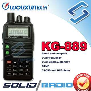 Wouxun KG 889 136 174 MHz Dual Frequency Dual Display VHF Radio FREE 
