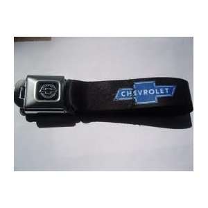   Logo Seat Belt Buckle with Text Print Canvas Webbing 