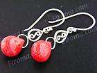 TEARDROP RED CORAL 925 STERLING SILVER pendant  