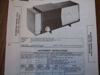 SILVERTONE 9024, 9025, Radio Photofact Repair Manual  