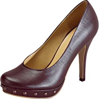 Stylish~ Women Slip On High Heel Pump Shoes Brown wht  