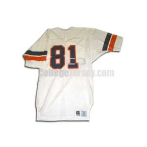  White No. 81 Game Used Boise State Russell Football Jersey 