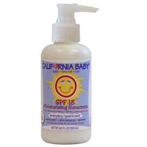 California Baby Everyday Moisturizing Sunscreen Lotion   SPF 18+   4.5 