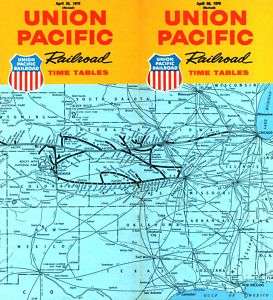UNION PACIFIC railroad timetable,1970,MAP of routes cv  