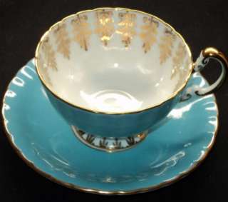 Aynsley AZUREAN BLUE simplytclub cup and saucer  