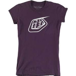   Lee Designs Logo Womens Short Sleeve Race Wear Shirt   Purple / Small