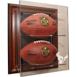  Houston Texans 2 Football Case Up Display, Brown Sports 