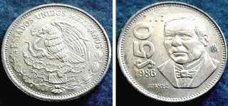 1986 Mexico 50 Centavos   BU   Scarce     