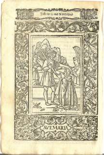 1521   JESUS AS GARDENER   small full page woodcut  