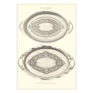  Fancy Serving Platters Giclee Poster Print, 24x32