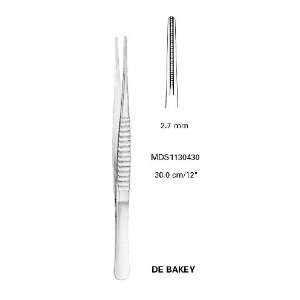 Medline Debakey Vascular Tissue Forceps, 20mm   20 mm, Straight, 12 