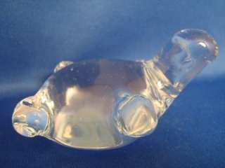Clear Glass Fat Sea Lion Seal Playful Animal Figurine  