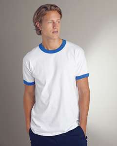 Image of the Gildan G260 Adult Ultra Cotton Ringer T Shirt   Blank 