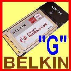 BELKIN Wireless G 802.11g WiFi Notebook PCMCIA LAN Card  