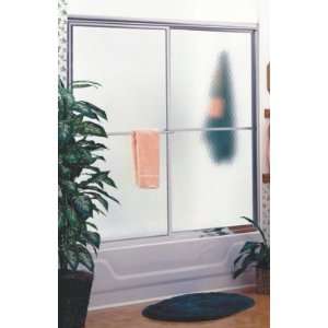   Framed By Pass Shower Door 59 1/4 X 55 White 3/16 Aquatex Glass