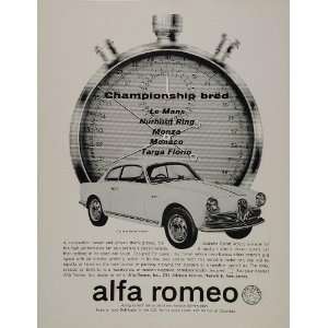  1962 Alfa Romeo Giulietta Sprint Veloce Sports Car Ad 