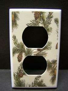 PINE CONE #10 OUTLET COVER PLATE  