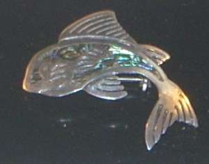 Vintage TAXCO Sterling Abalone Orca Whale Brooch Eagle3  