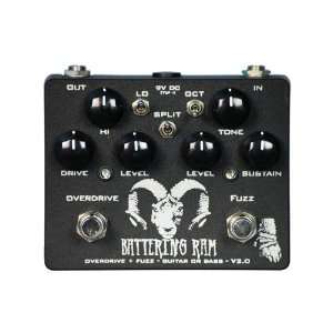  Wounded Paw Effects Battering Ram Overdrive/Fuzz V2 Pedal 