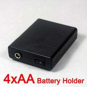 1PCS 4x AA Battery Holder Box 6V Case DC w/ Clip Switch  