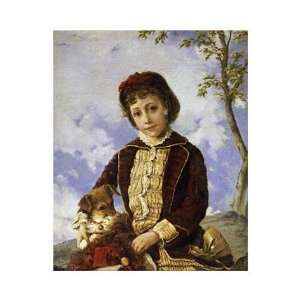    Francisco Oller   Retrato De Nina Giclee Canvas