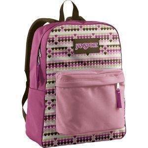  JanSport Superbreak Backpack   Pink Phenomenon Shell Tan 