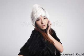 669 new real knitted mink fur 3 color hat /caps  