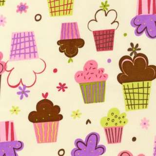 Amy Schimler Confections Cupcake Vanilla Fabric by yard  