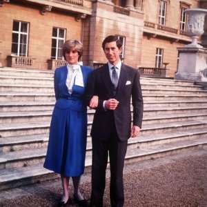  Prince Charles with His Fiancee Lady Diana Spencer After 