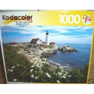  Kodacolor White Roses at Portland Head, Maine 1000 Piece 
