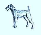 Antique Metal dog Jennings JB Airedale irish terrier  