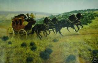   , Large Canvas Giclee of Stagecoach (Wells Fargo), Lee Herring  