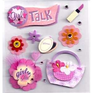 GIRLY GIRL  14 Dimensional Stickers K&Company/Cosmetics, Girly Things 