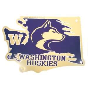  Die Cut Washington Huskies State Sign