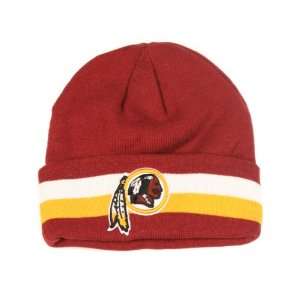 Washington Redskins Cuffed 2 Stripe Knit Hat