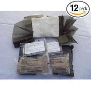 Military First Aid Bandage / Field Dressing, 12 pack, Camouflage, 4x7 