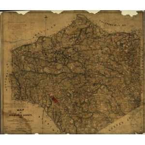  Civil War Map Map of Dinwiddie County, Va.  surveyed 