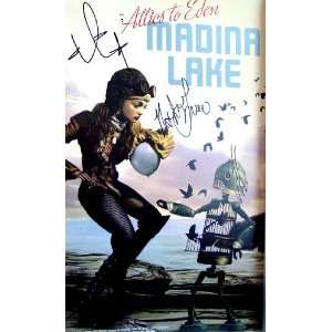  Madina Lake Autographed Signed Warped Tour Poster & Video 