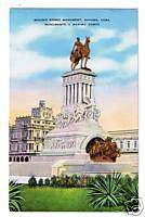 Maximo Gomez Monument, Havana, Cuba Postcard 1940s  